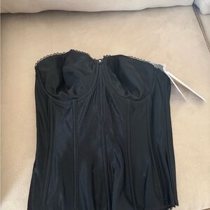 Dominique Elegant Black Strapless busteir Shapewear